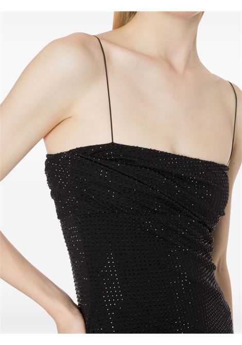 Black crystal-embellished midi dress Philosophy di Lorenzo Serafini - women PHILOSOPHY DI LORENZO SERAFINI | 045457250555